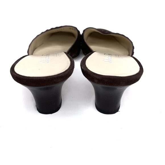Salvatore Ferragamo Brown Suede Women’s Slip On Shoes - Picture 3 of 9